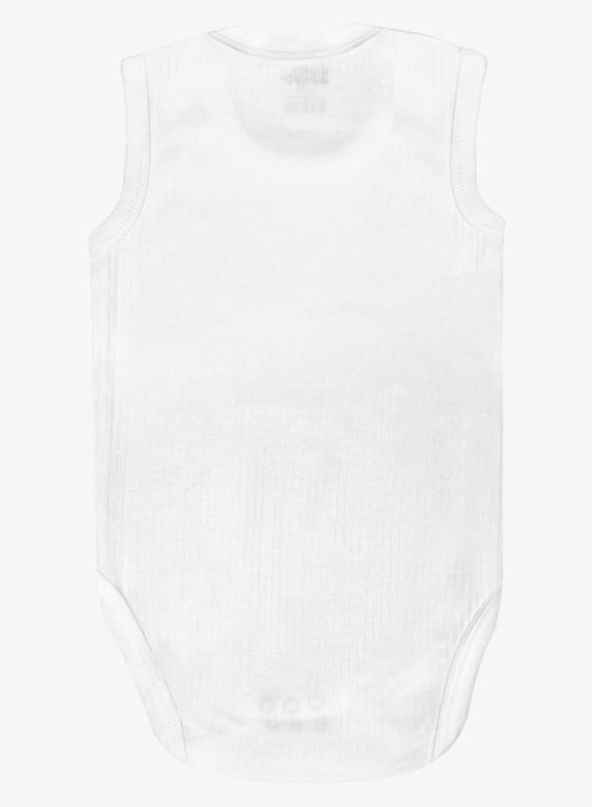 Babies Basic Pack of 3 - Super Combed Cotton Sleeveless Bodysuit - Image 4